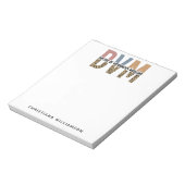 Aangepaste DVM Doctor in de diergeneeskunde Notitieblok (Linkerzijde)