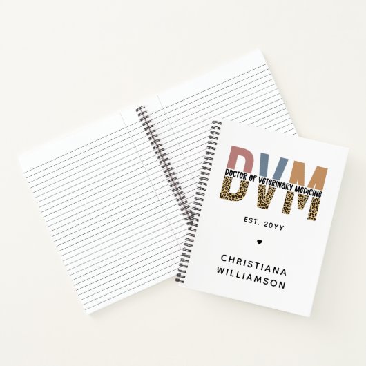 Aangepaste DVM Doctor in de diergeneeskunde Notitieboek (Binnen)