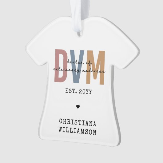 Aangepaste DVM Doctor in de diergeneeskunde Ornament (voorkant)