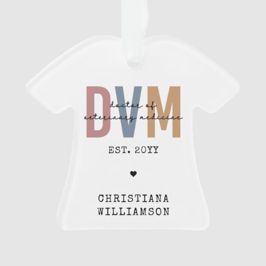 Aangepaste DVM Doctor in de diergeneeskunde Ornament (voorkant)
