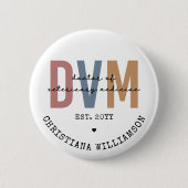 Aangepaste DVM Doctor in de diergeneeskunde Ronde Button 5,7 Cm (Voorkant)