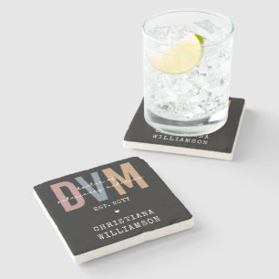 Aangepaste DVM Doctor in de diergeneeskunde Stenen Onderzetter