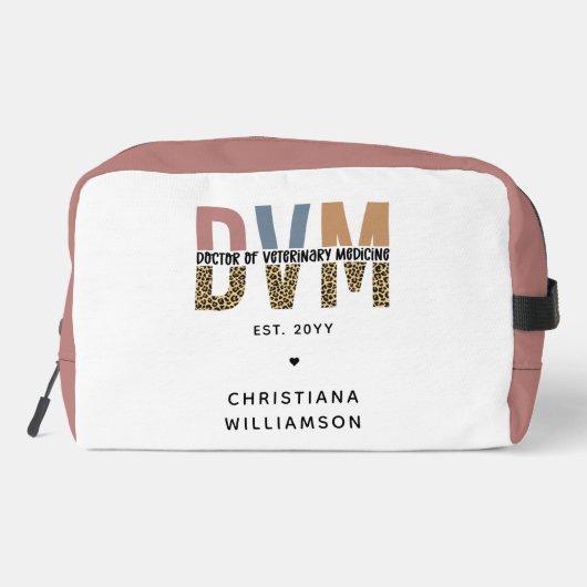 Aangepaste DVM Doctor in de diergeneeskunde Toilettasje (Achterkant)