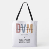 Aangepaste DVM Doctor in de diergeneeskunde Tote Bag (Achterkant)