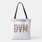 Aangepaste DVM Doctor of Veterinary Medicine Cadea Tote Bag (Achterkant)