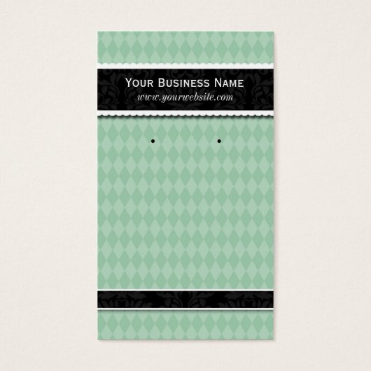 Aangepaste 'Earning Cards Sage Green Visitekaartje (Voorkant)