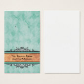 Aangepaste 'Earring Cards Turquoise ' Visitekaartjes (Voorkant /achterkant)