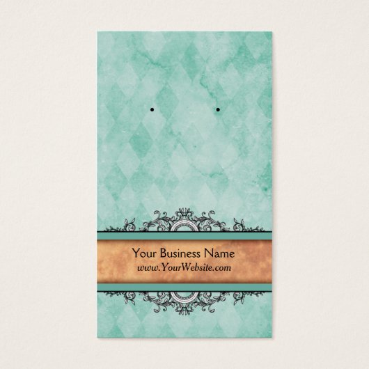 Aangepaste 'Earring Cards Turquoise ' Visitekaartjes (Voorkant)