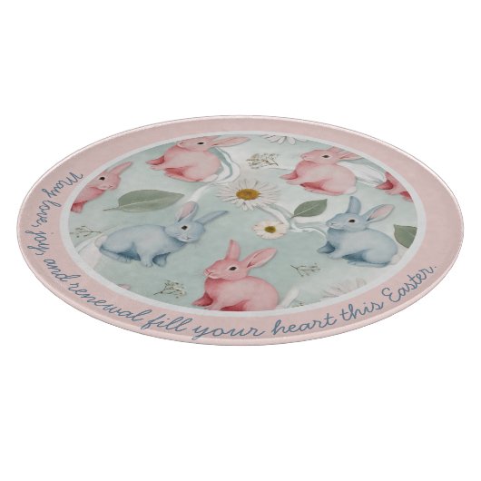 Aangepaste Easter Bunny Glass Snijplank (Hoek)