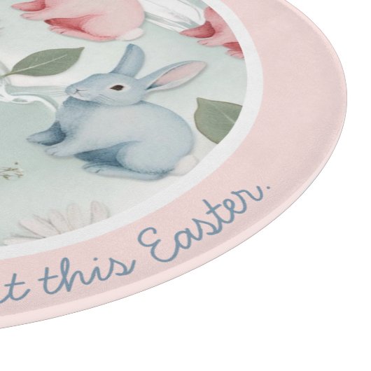 Aangepaste Easter Bunny Glass Snijplank (Hoek)