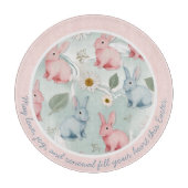 Aangepaste Easter Bunny Glass Snijplank (Voorkant)
