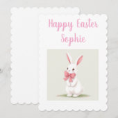 Aangepaste Easter Bunny Kaart (Voorkant / Achterkant)