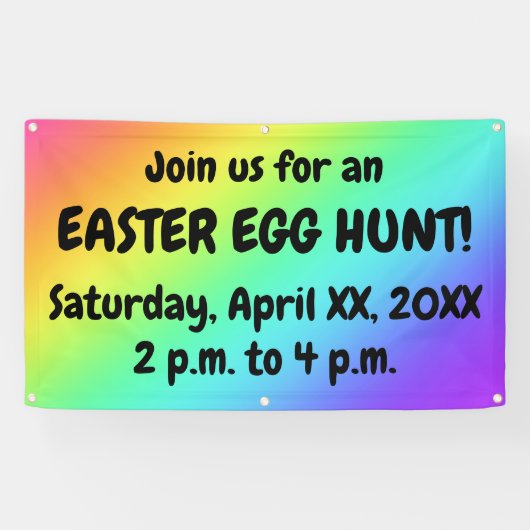Aangepaste Easter Egg Hunt Banner (Horizontaal)