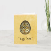 Aangepaste Easter Gold Russische Painted Egg Kaart (Voorkant)