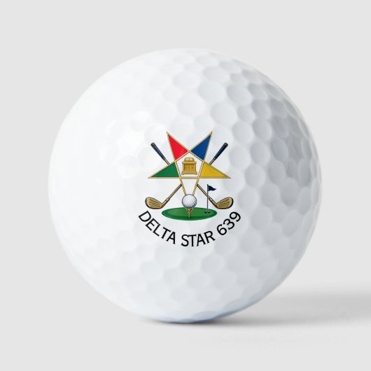 Aangepaste Eastern Star Golfballen (Voorkant)