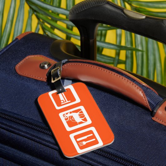 Aangepaste Eat Sleep Hunt 1st Deer Keepomwille Bagagelabel (Voorkant Insitu 1)