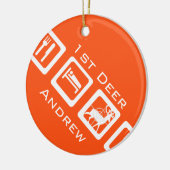 Aangepaste Eat Sleep Hunt 1st Deer Keepomwille Keramisch Ornament (Links)