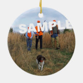 Aangepaste Eat Sleep Hunt 1st Deer Keepomwille Keramisch Ornament (Achterkant)