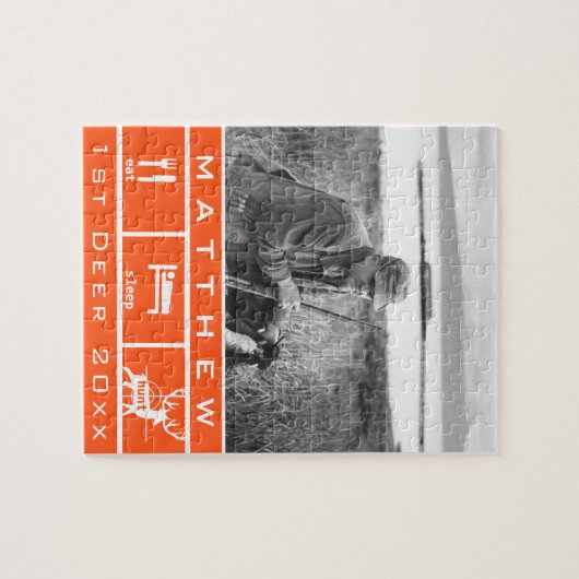 Aangepaste Eat Sleep Hunt 1st Deer Keepomwille Legpuzzel (Horizontaal)