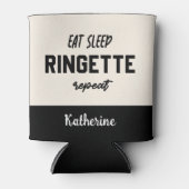 Aangepaste Eat Sleep Ringette Herhalen Ringette Pl Blikjeskoeler (Voorkant)