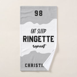 Aangepaste Eat Sleep Ringette Herhalen Ringette Pl Handdoek
