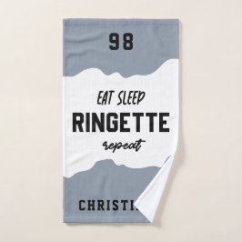 Aangepaste Eat Sleep Ringette Herhalen Ringette Pl Handdoek