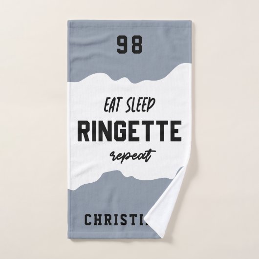 Aangepaste Eat Sleep Ringette Herhalen Ringette Pl Handdoek (Handdoek)