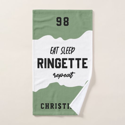Aangepaste Eat Sleep Ringette Herhalen Ringette Pl Handdoek (Handdoek)