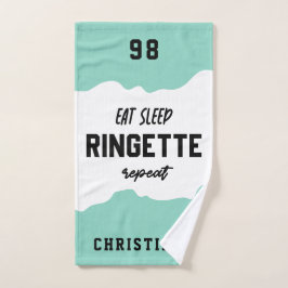 Aangepaste Eat Sleep Ringette Herhalen Ringette Pl Handdoek