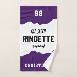 Aangepaste Eat Sleep Ringette Herhalen Ringette Pl Handdoek