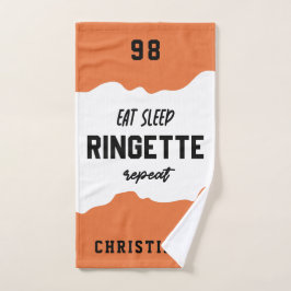 Aangepaste Eat Sleep Ringette Herhalen Ringette Pl Handdoek