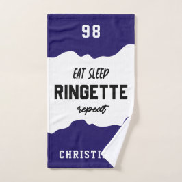Aangepaste Eat Sleep Ringette Herhalen Ringette Pl Handdoek