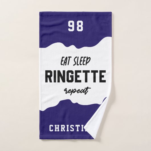 Aangepaste Eat Sleep Ringette Herhalen Ringette Pl Handdoek (Handdoek)