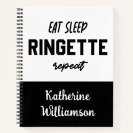 Aangepaste Eat Sleep Ringette Herhalen Ringette Pl Notitieboek