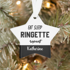 Aangepaste Eat Sleep Ringette Herhalen Ringette Pl Ornament