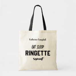 Aangepaste Eat Sleep Ringette Herhalen Ringette Pl Tote Bag