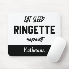 Aangepaste Eat Sleep Ringette Herhaling Ringette Muismat