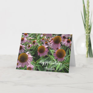Aangepaste Echinacea Cone Flowers Happy Birthday Kaart