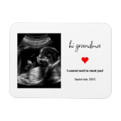 Aangepaste echo foto cadeau voor oma, opa magneet (Horizontaal)