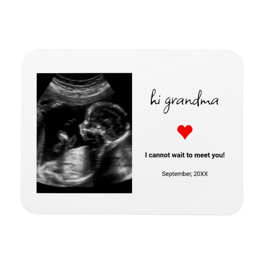 Aangepaste echo foto cadeau voor oma, opa magneet (Horizontaal)