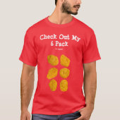 Aangepaste Echte Chicken Nuggets Funny 6 Pack Abs T-shirt (Voorkant)