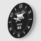 Aangepaste echte Mannen liefdeskatten Silhouette o Grote Klok (Hoek)