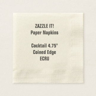 Aangepaste ECRU Coined Cocktail Papier servetten B