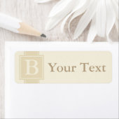 Aangepaste Ecru monogram labels of cadeau Labels (Insitu)