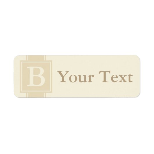 Aangepaste Ecru monogram labels of cadeau Labels (Voorkant)