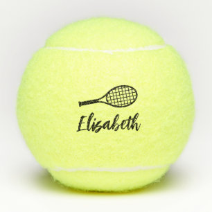 Aangepaste Edgy Modern Script Name Tennisballen