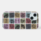 Aangepaste Eekhoorn Naam Initiaal Retro Persoonlij iPhone 15 Case (Achterkant horizontaal)