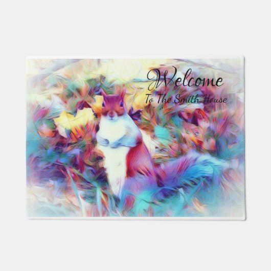 Aangepaste eekhoorndoormat deurmat (Voorkant)