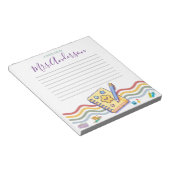 Aangepaste Een briefje van Cute Crayon Teacher Not Notitieblok (Schuin)