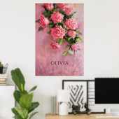 Aangepaste Een droom in tinten roze Poster (Thuiskantoor)